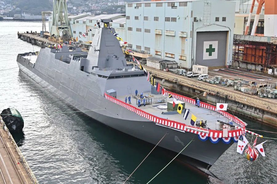Japan JMSDF Introduces The fourth FFM Mogami-Class Frigate ‘Mikuma’ 