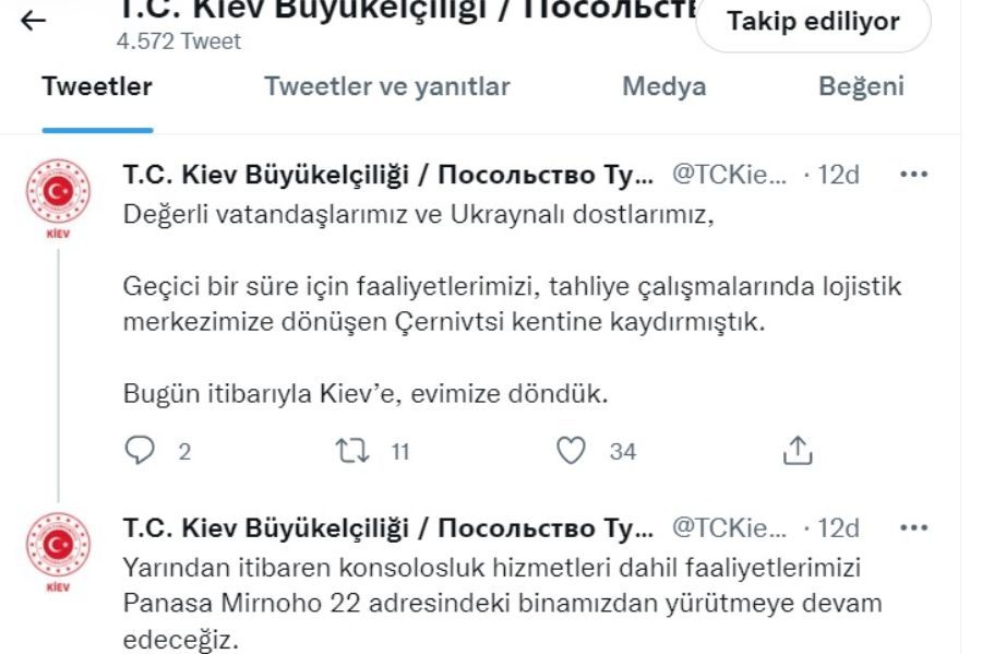 Turkish Embassy Returned to Kyiv