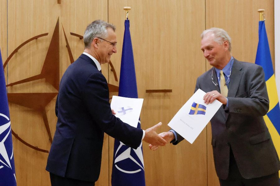Finland and Sweden submit NATO membership applications