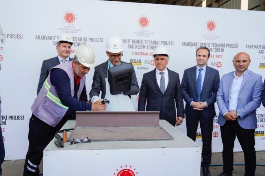 DESAN and ÖZATA cut the steel for Logistic Support Tankers