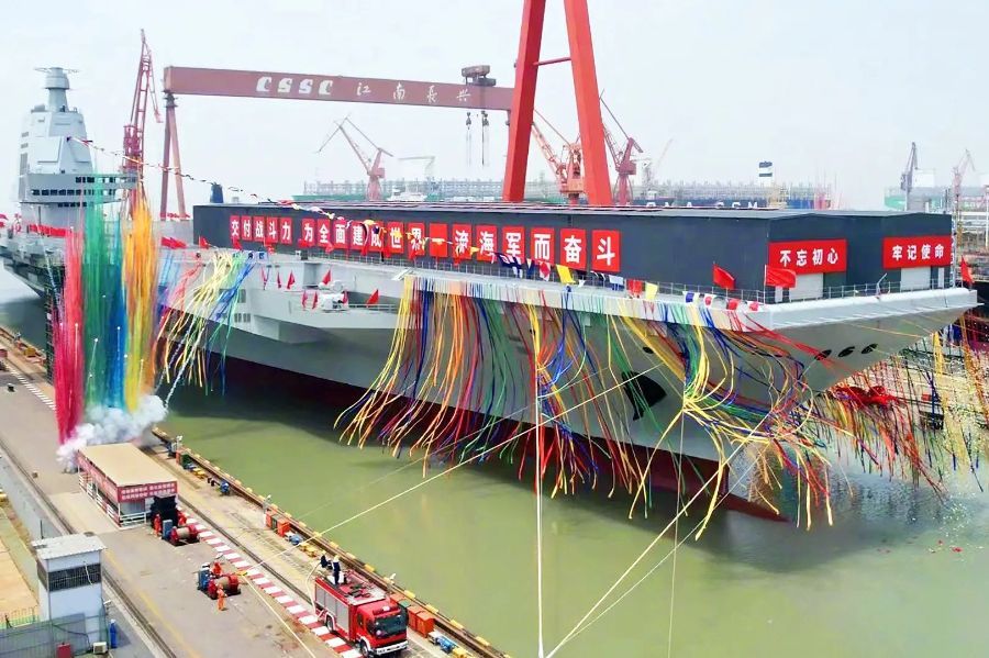 China Launched its third aircraft carrier Fujian