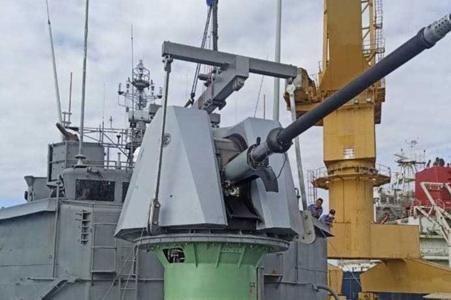 MKE’s 76/62 mm Naval Gun is Installed on TCG Beykoz Corvette