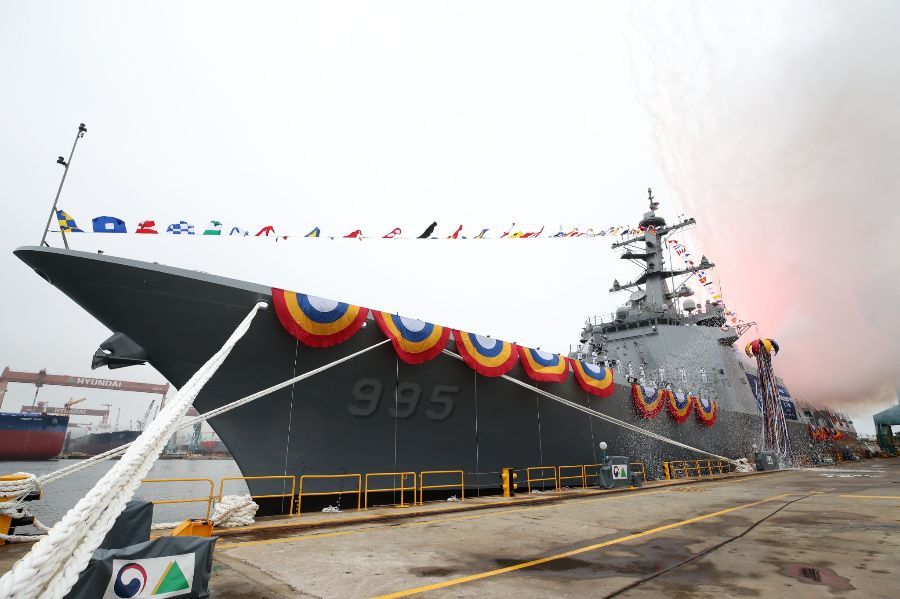 ROK launches first new KDX III Batch II AEGIS guided missile destroyer