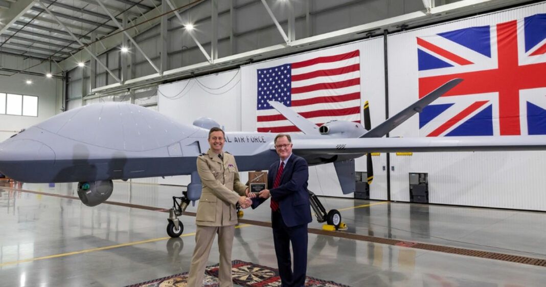 The RAF Receives the first PROTECTOR UAV from GA-ASI
