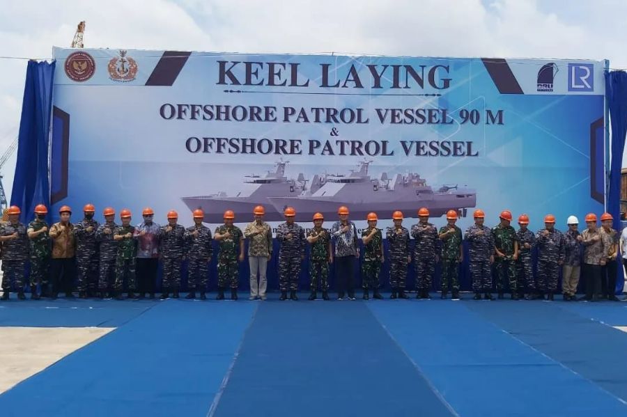 Indonesian Navy  Conducts Keel Laying for Two New OPVs