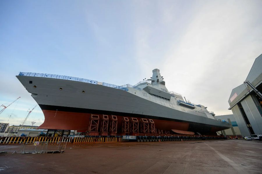 BAE Systems  Slowly Launches the first Type 26 Frigate HMS Glasgow 