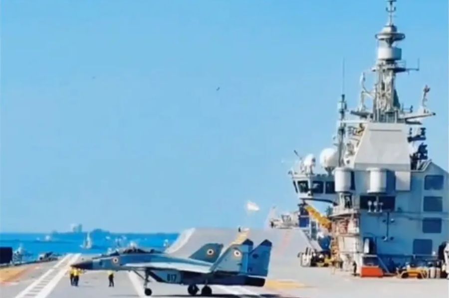 India Starts MiG-29K Trials on Indigenous Aircraft Carrier