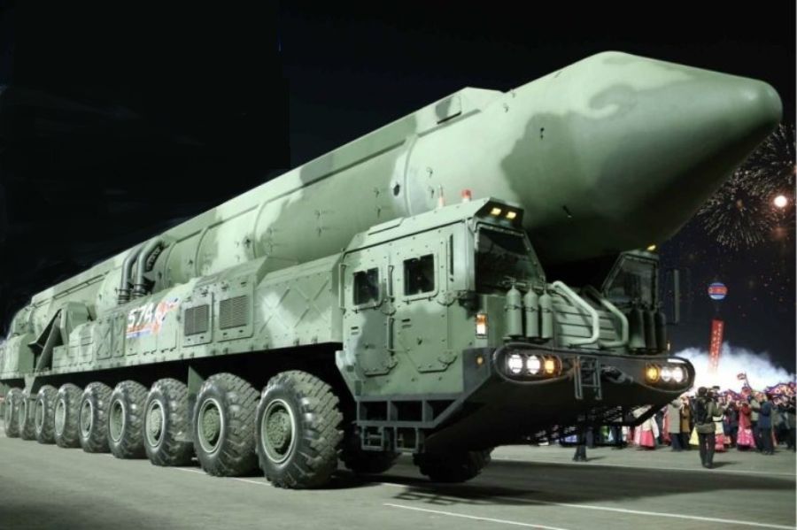 North Korea displays new solid-propellant ICBM