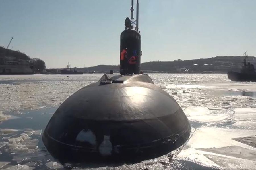 Russian Navy Submarine fired a Kalibr missile in the Sea of Japan