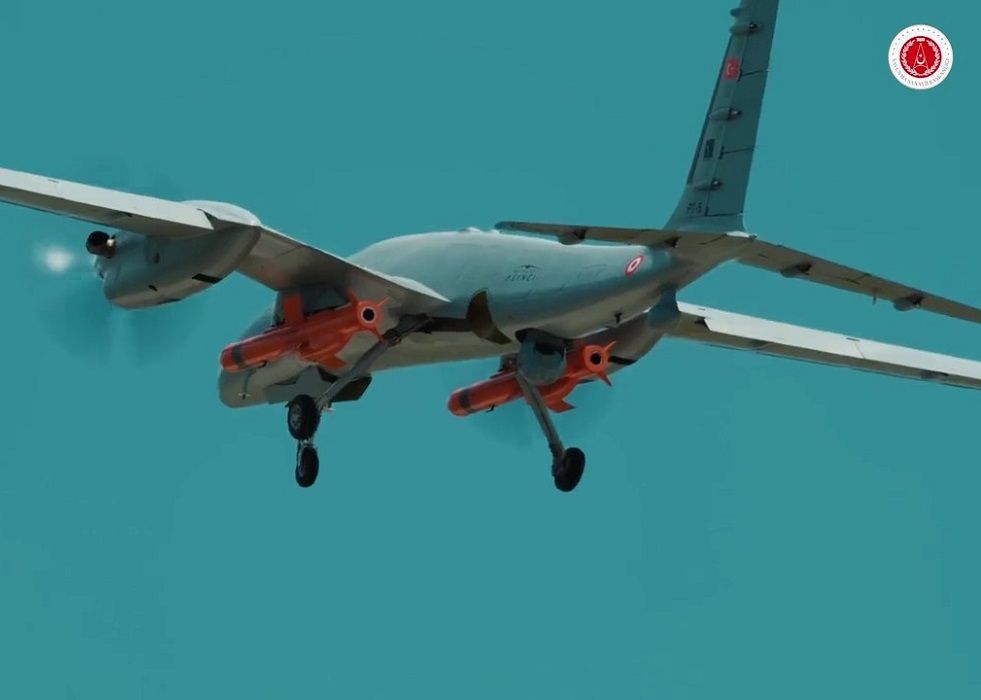 First Fire of ÇAKIR Cruise Missile from AKINCI UCAV