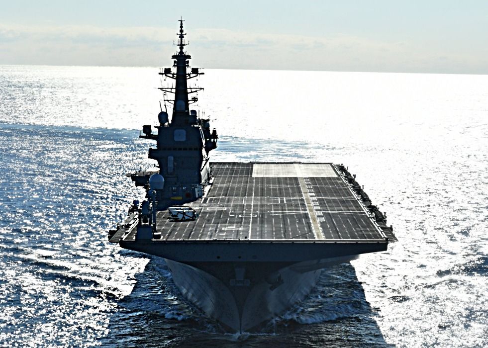 Japan Puts Modified JS Kaga DDH On Sea Trials