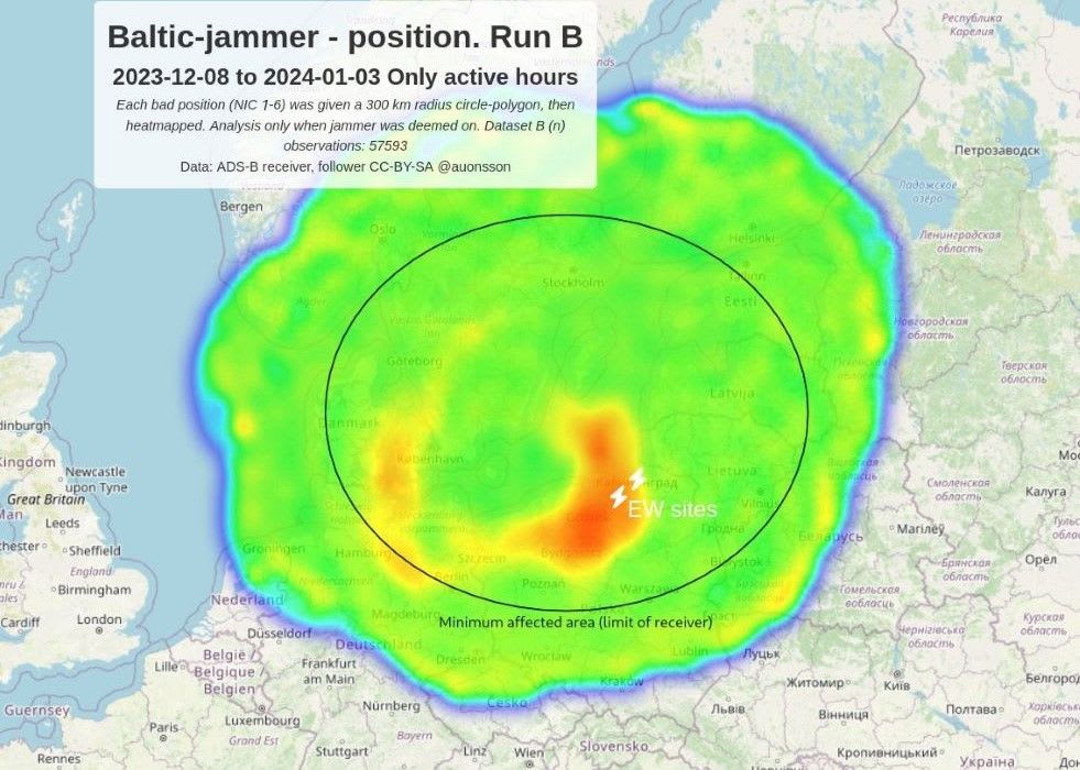 OSINT Catches Russian GPS Jam from Kaliningrad Enclave
