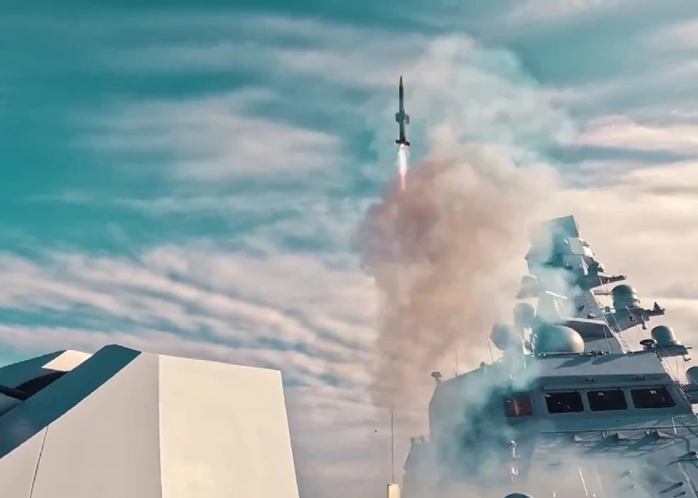TCG Istanbul Fires Roketsan's Hisar-D missile the naval version of Hisar-RF