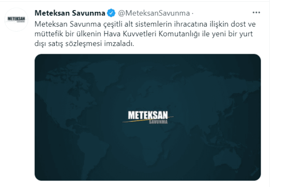 Meteksan Signs Export Agreement