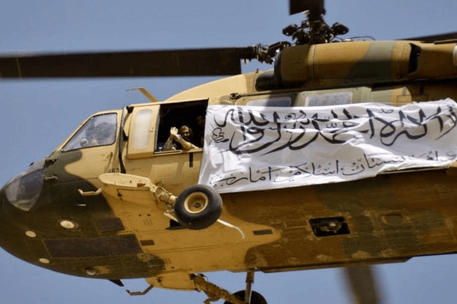 Taliban Flies with Black Hawk
