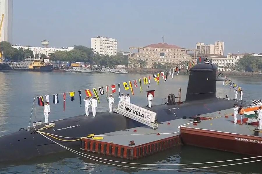 Indian Navy commissioned submarine INS Vela