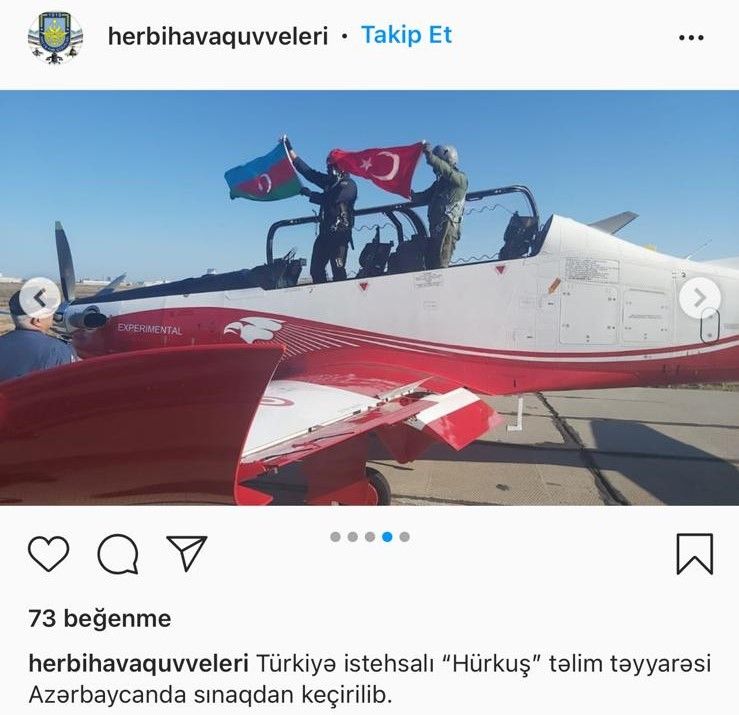 Hürkuş Flew Over Azerbaijan